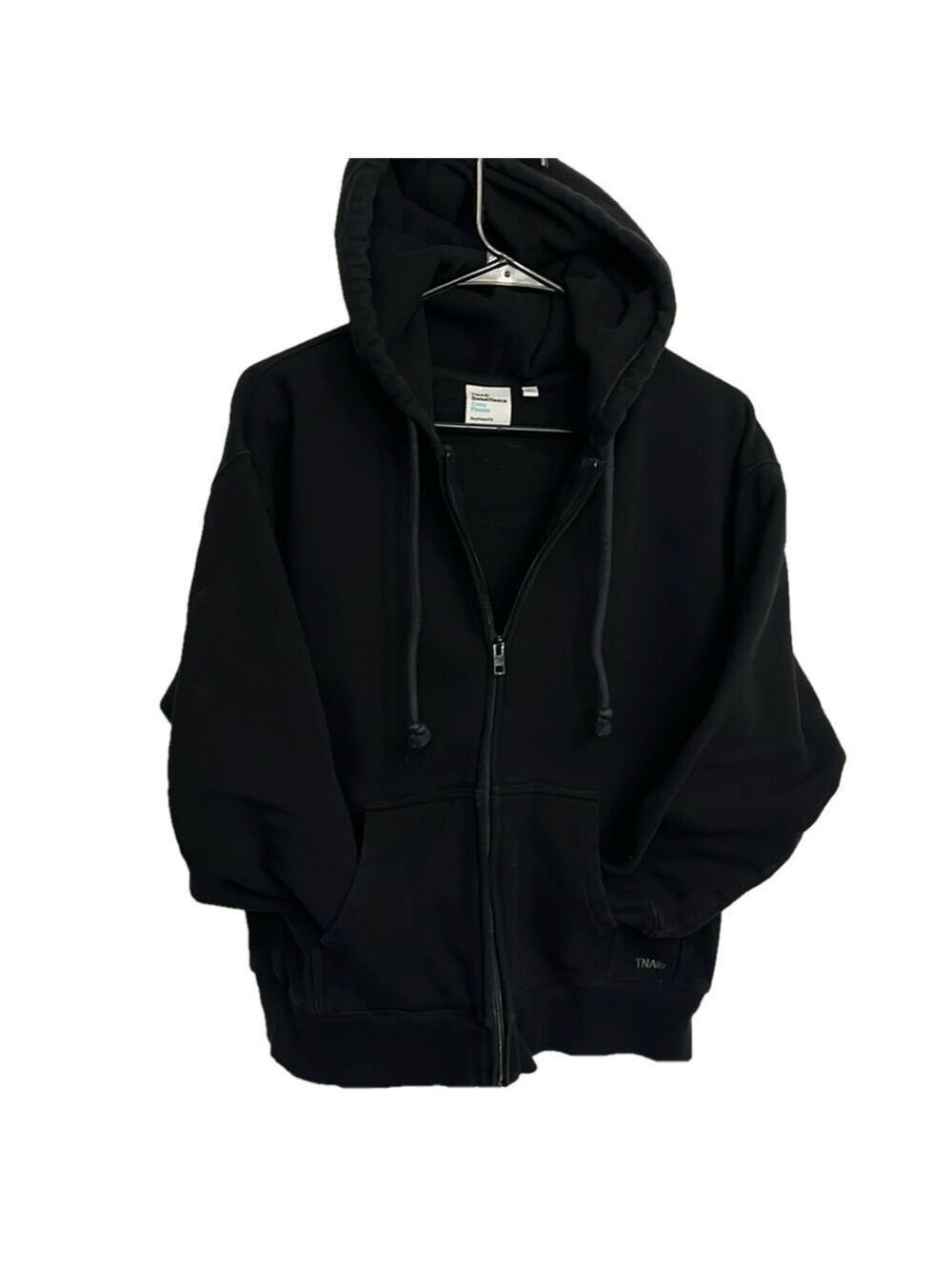 TNA sweatfleece boyfriend fit zip hoodie size small (fits to medium)